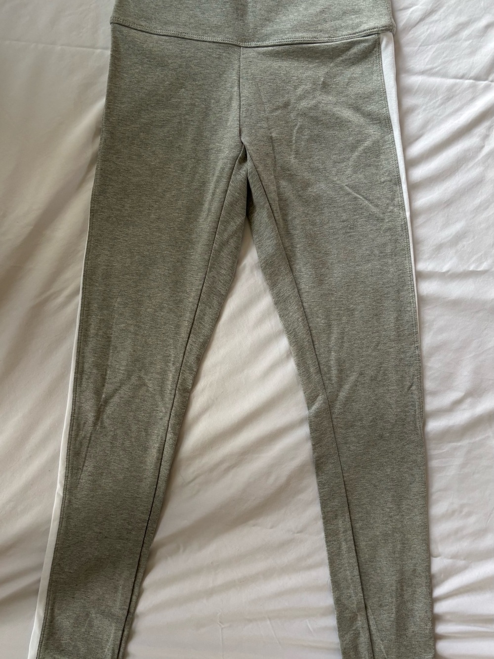 Victoria's Secret Gray Leggings with White Side Stripe